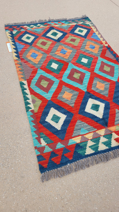 AFGHAN KILIM 2.7 X 4