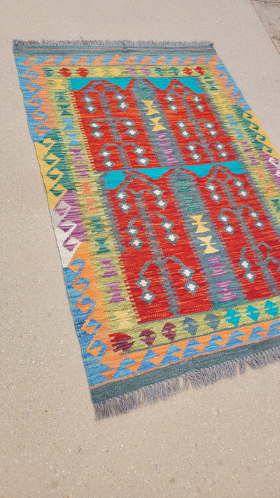 AFGHAN KILIM 3.4 X 5