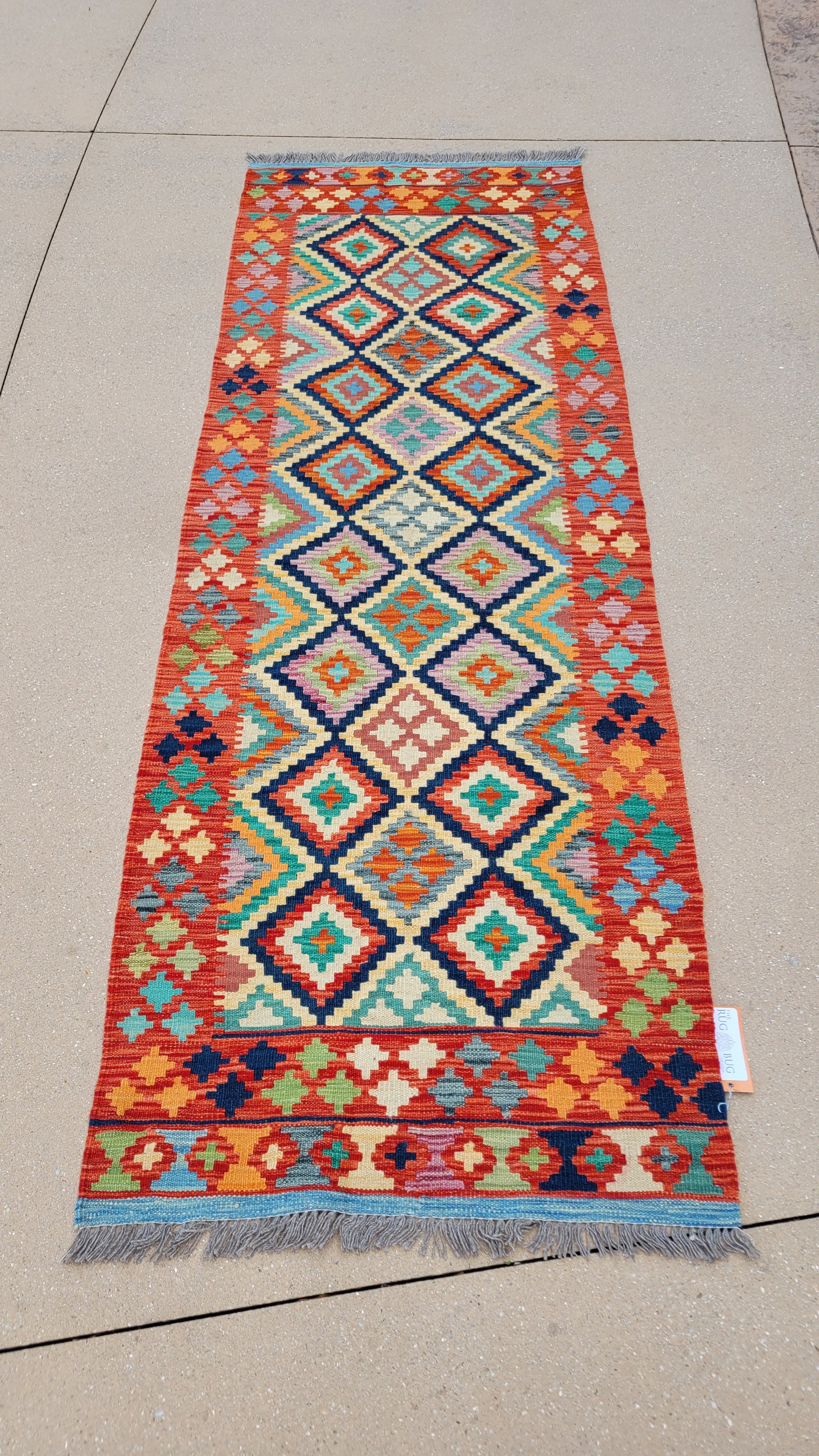 AFGHAN KILIM 2.8 X 8