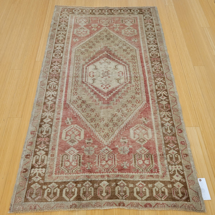 Vintage Turkish Oushak    3.7 X 6.5