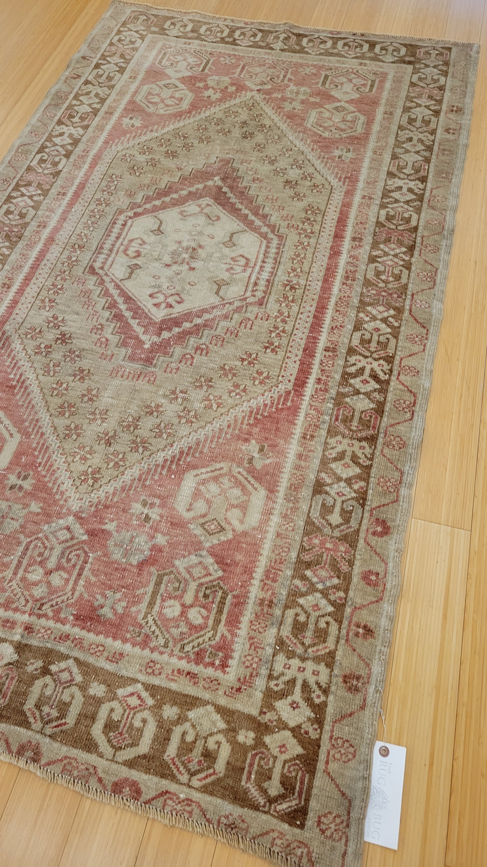 Vintage Turkish Oushak    3.7 X 6.5