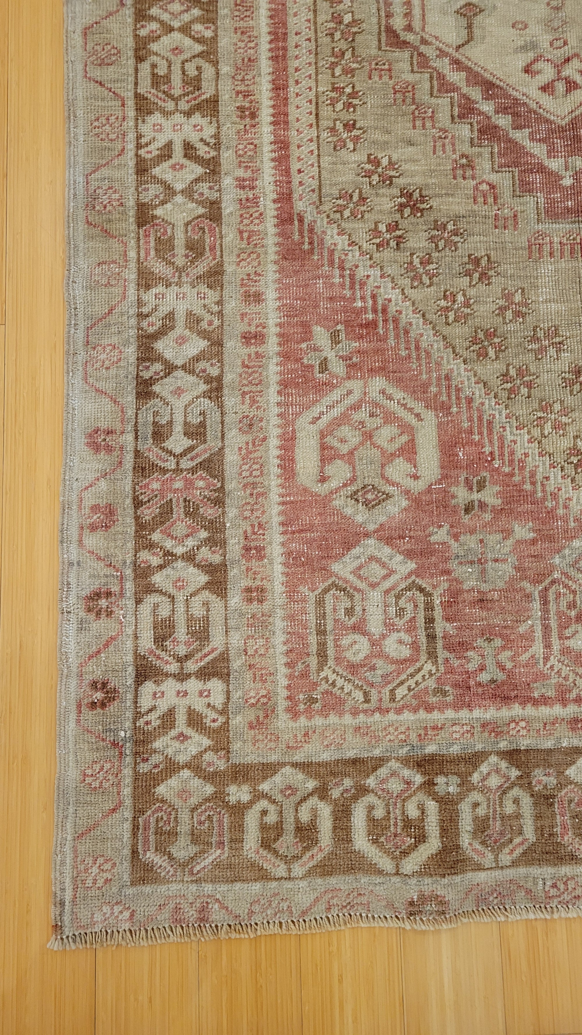 Vintage Turkish Oushak    3.7 X 6.5