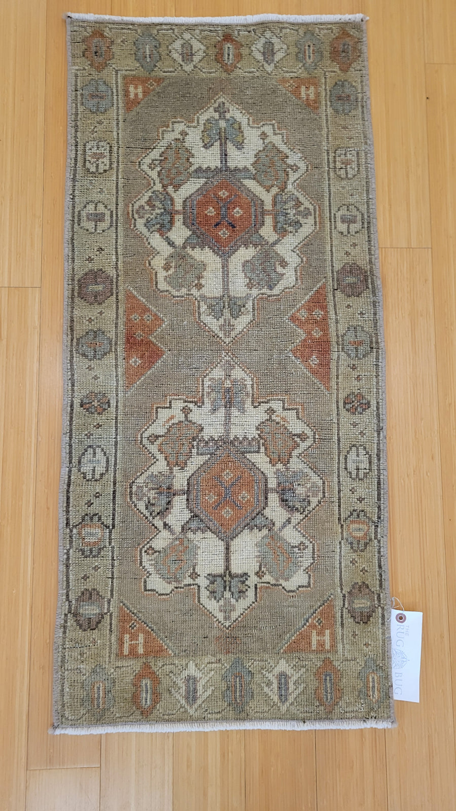 VINTAGE TURKISH OUSHAK 1.6X3.4