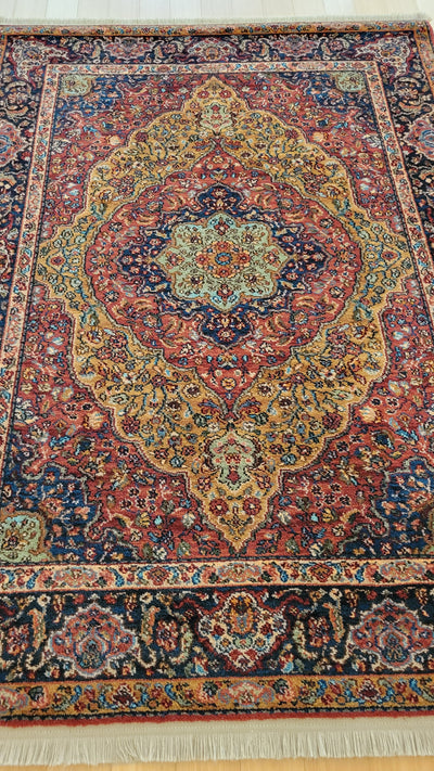 VINTAGE KARASTAN MEDALLION KIRMAN 4.3X6