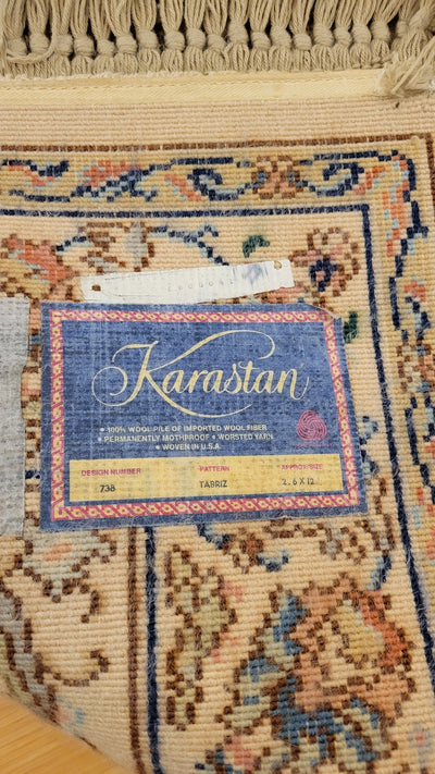 VINTAGE KARASTAN TABRIZ 2.6X12