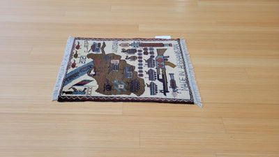 AFGHAN WAR RUG 2X2.9