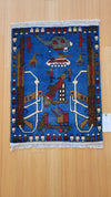 AFGHAN WAR RUG 2X2.8