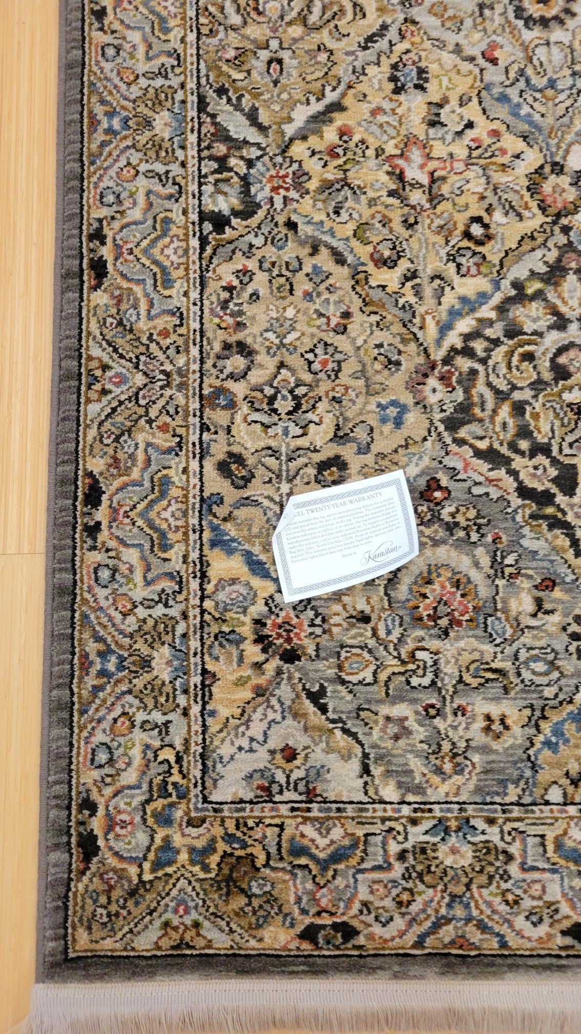 NEW Karastan Original Kirman Granite Size 2.6 X 8.6