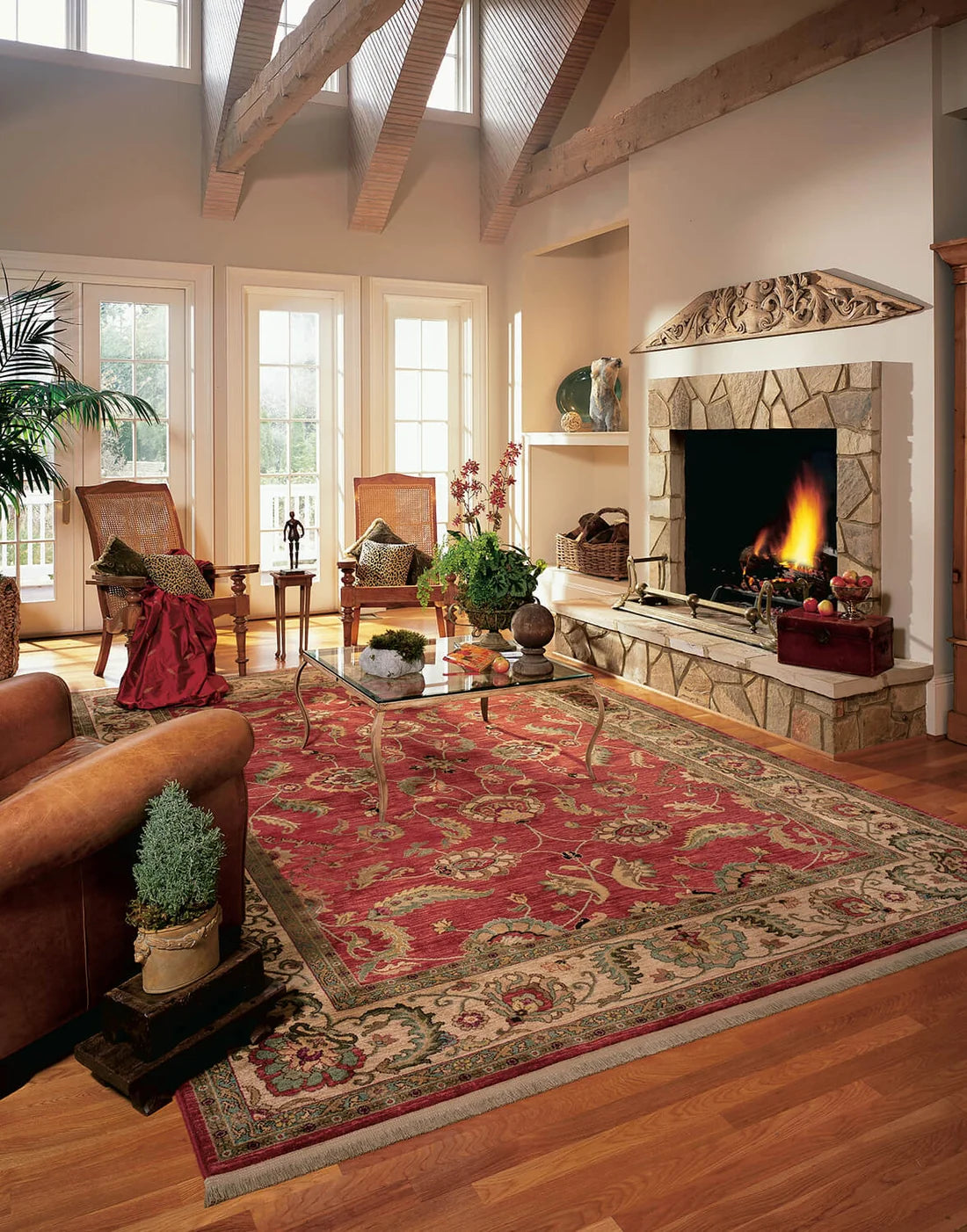 New Karastan Ashara Agra Red Area Rug Size 11.5 x 16